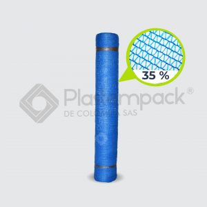Malla Para Sombra Plastempack Azul 35% 1x100 M