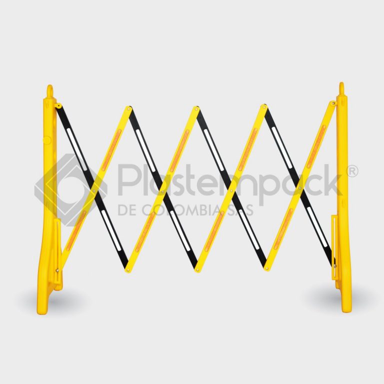 Valla Plástica Extensible Genérica Amarilla