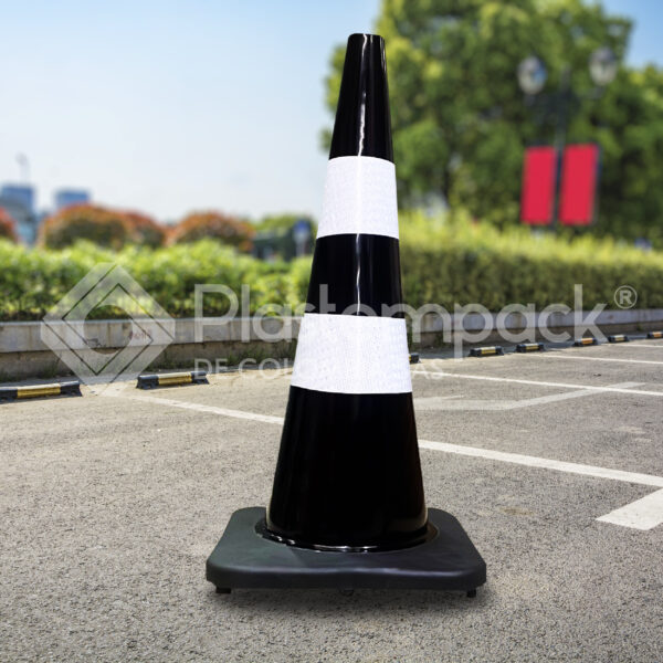 Cono Negro 70 CM Base Negra - Imagen 3