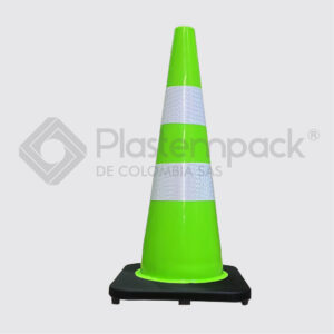 Cono Verde 70 CM Base Negra