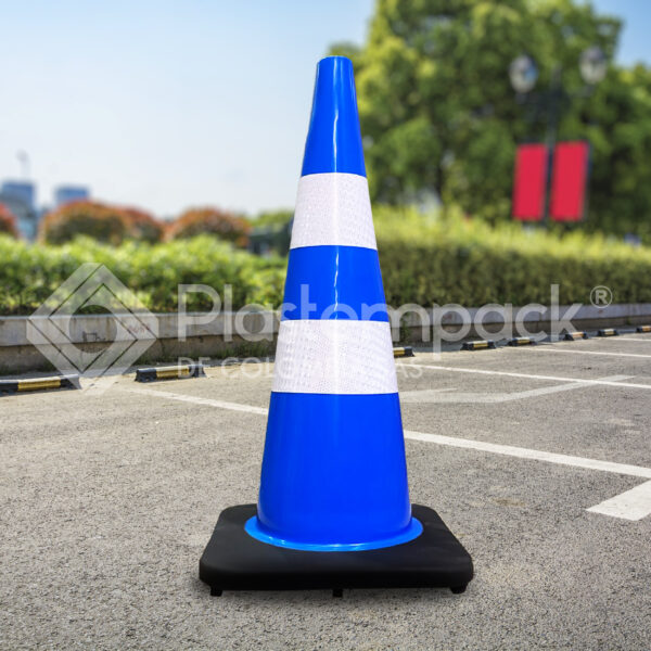 Cono Azul 70 CM Base Negra - Imagen 3