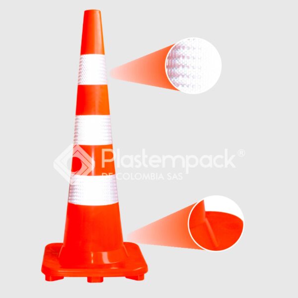cono body base naranja de 90 cm