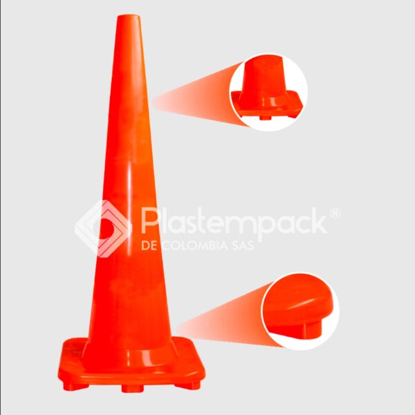 Cono Vial Base Naranja Body 90 CM - Imagen 4