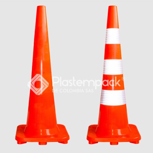 cono vial body base naranja de 90 cm