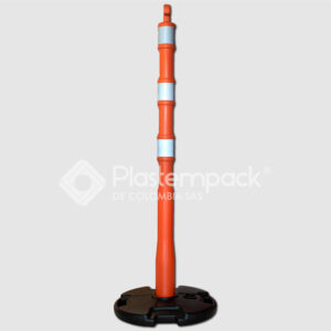 señalizador vial base negra rellenable