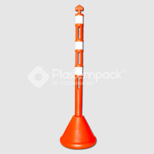 Señalizador Vial Base Naranja Rellenable